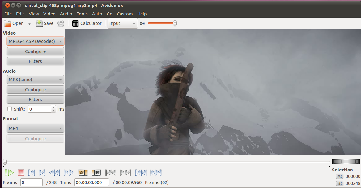 avidemux add audio track to video